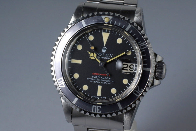 1972 Rolex Red Submariner 1680 Mark IV Dial
