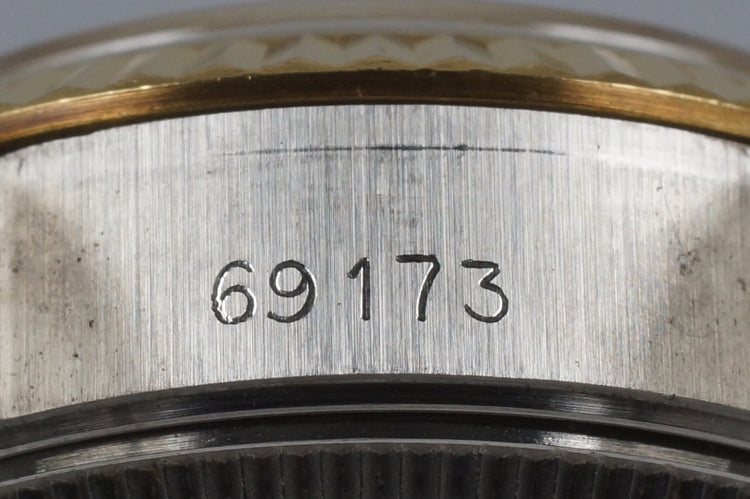 1989 Rolex Ladies Two Tone DateJust 69173 Champagne Dial with Box and Papers