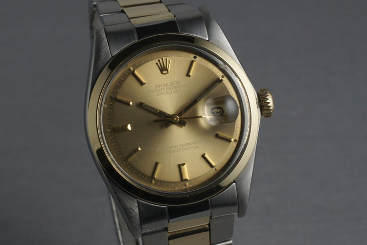 1976 Rolex Two Tone DateJust 1600 with Brown Dial