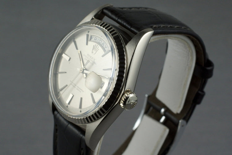 1968 Rolex WG Day-Date 1803 with Silver Dial