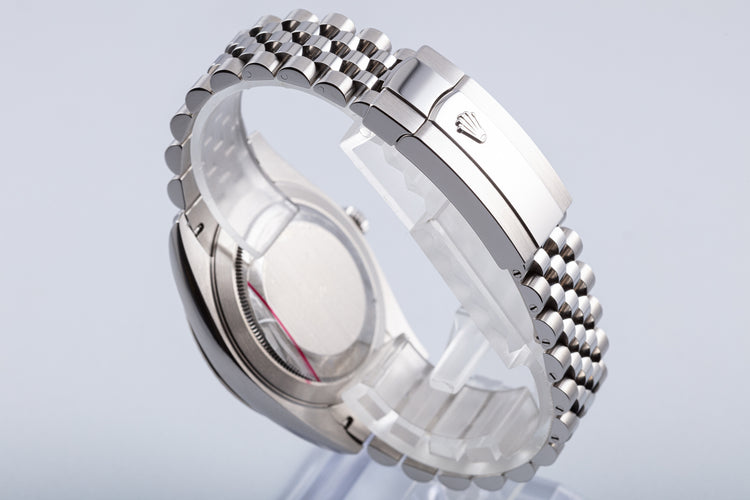 2021 Rolex 41mm DateJust 126334 Silver Stick Dial with Box, Booklets & Hang Tag