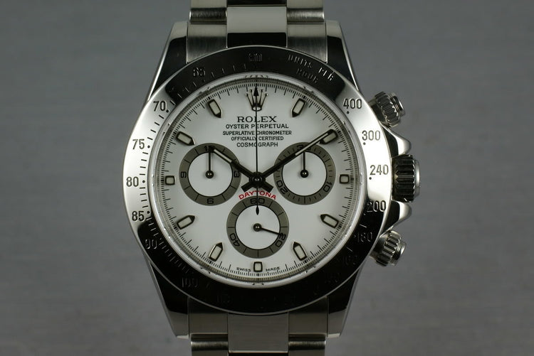 2001 Rolex SS Daytona 116520 White Dial with Box and Papers