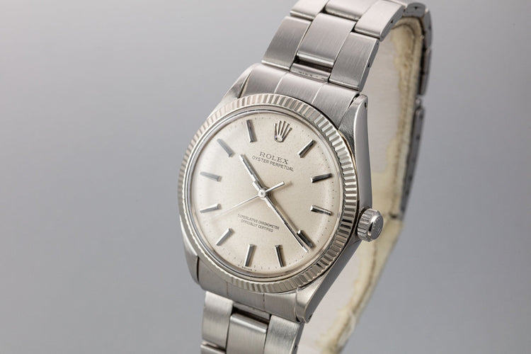 1972 Rolex Oyster Perpetual 1005 Silver No Lume Dial