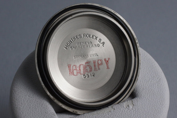 1987 Rolex Submariner 5513 with Box and Papers