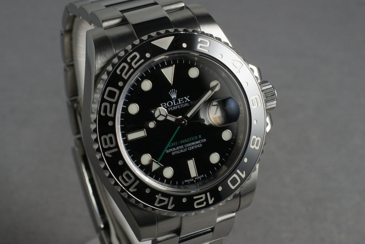2011 Rolex 116710 GMT-Master II with Box and Papers