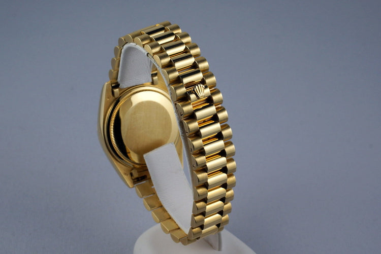 1984 Rolex YG Day-Date 18038 Factory Champagne Diamond Dial with Box and Papers