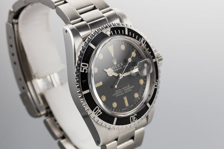 1969 Rolex Red Submariner 1680 with Mark I Long F Meters First Dial