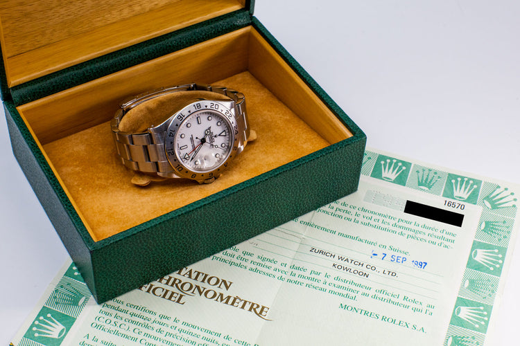 1995 Rolex Explorer II 16570 with Box and Papers