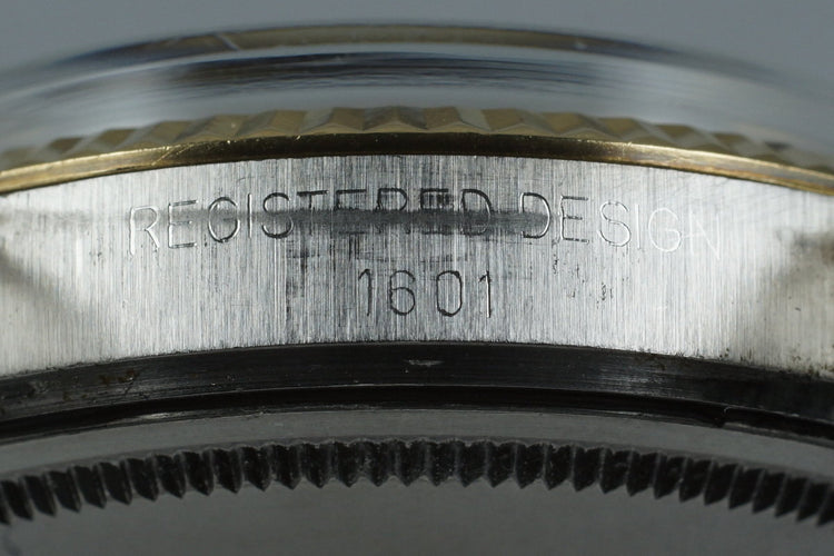 1971 Rolex Two Tone DateJust 1601 Champagne ‘Wide Boy’ Dial