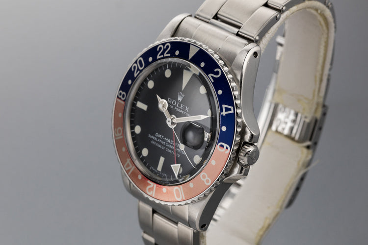 1971 Rolex GMT-Master 1675 with Faded "Pepsi" Bezel Insert