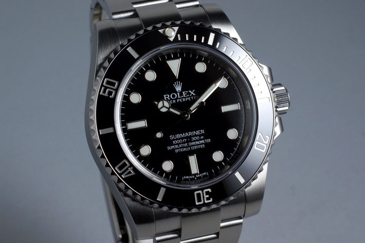 2013 Rolex Submariner 114060 with Box and Papers