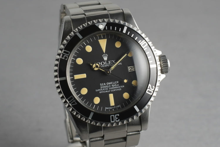 Rolex Sea Dweller 1665 with creamy luminous