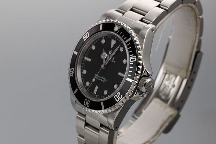 2000 Rolex Submariner 14060 with Rolex Service Papers