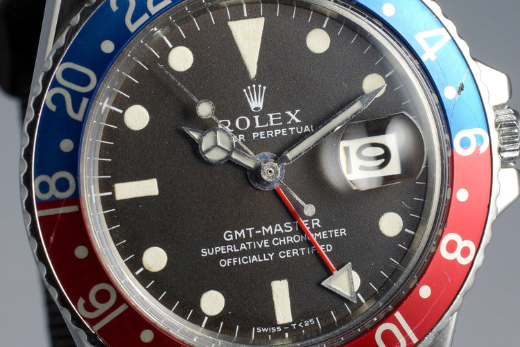 1968 Rolex GMT 1675 Brown Mark I Dial