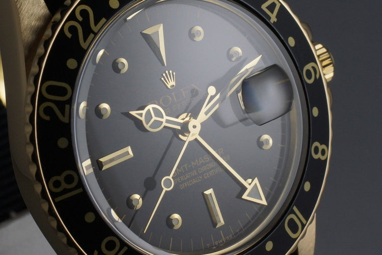 1975 Rolex YG GMT 1675 Black Dial