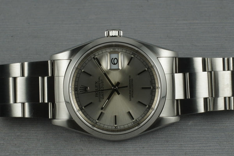 2005 Rolex Stainless Steel Datejust Ref: 16200 with Papers