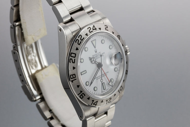 2002 Rolex Explorer II 16570 White Dial
