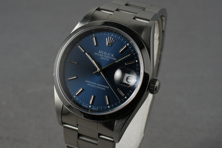 1998 Rolex Blue Dial Date Ref: 15200