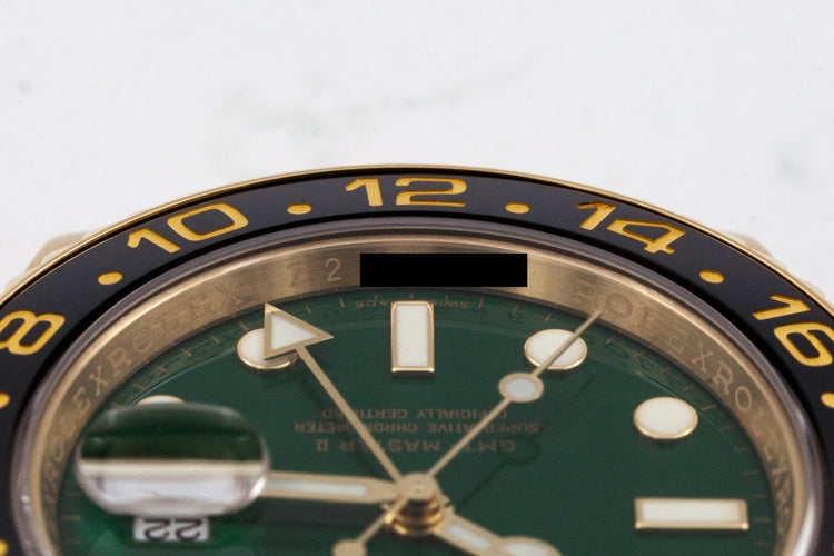 2009 Ceramic GMT 18K GREEN Dial 116718 with Box and Papers