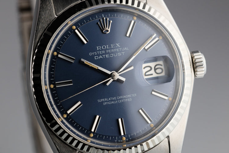 1972 Rolex DateJust 1601 Blue Dial