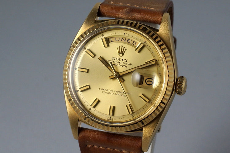 1970 Rolex YG Day-Date 1803 ‘Wide Boy’ Dial