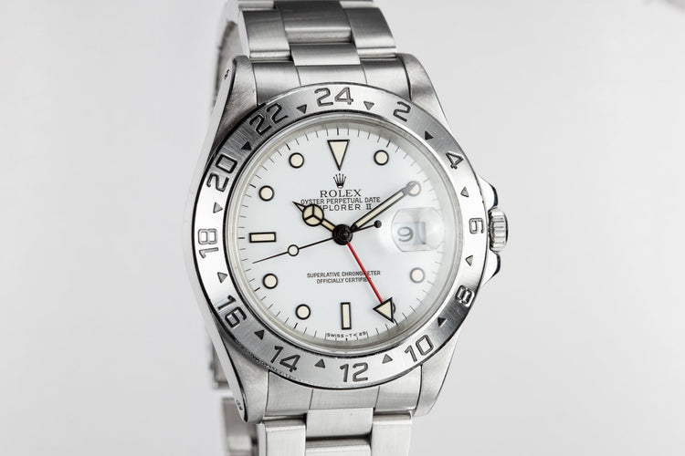 1995 Rolex Explorer II 16570 White Dial
