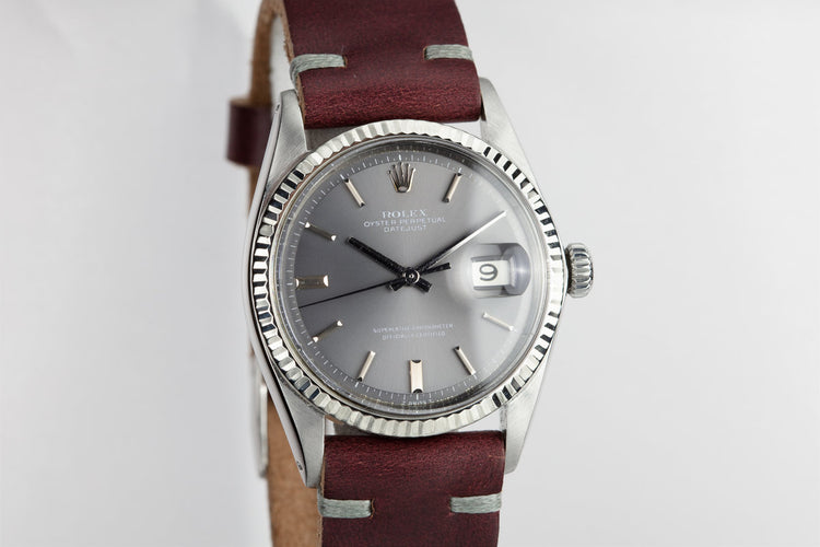 1969 Rolex DateJust 1601 with No Lume Grey Dial