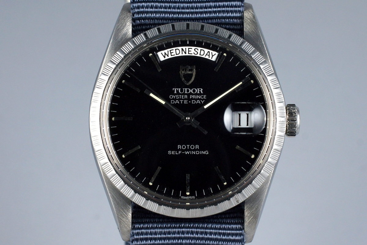 HQ Milton Late 1980 s Tudor Date Day 94510 Glossy Black Dial