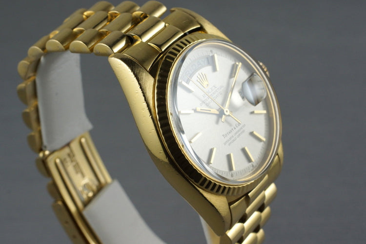 1975 Rolex YG Day-Date 1803 Tiffany & Co. Dial and Authentication Papers