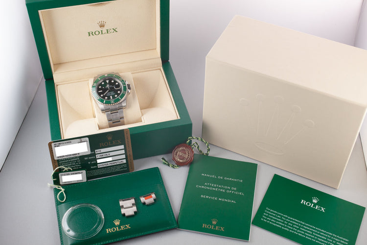 2015 Rolex Submariner 116610LV "Hulk" with Box and Papers