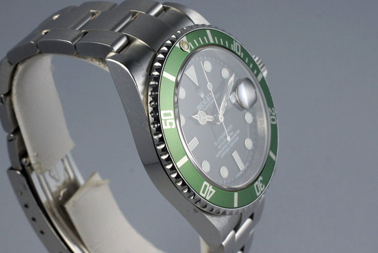 2007 Rolex Green Submariner 16610V