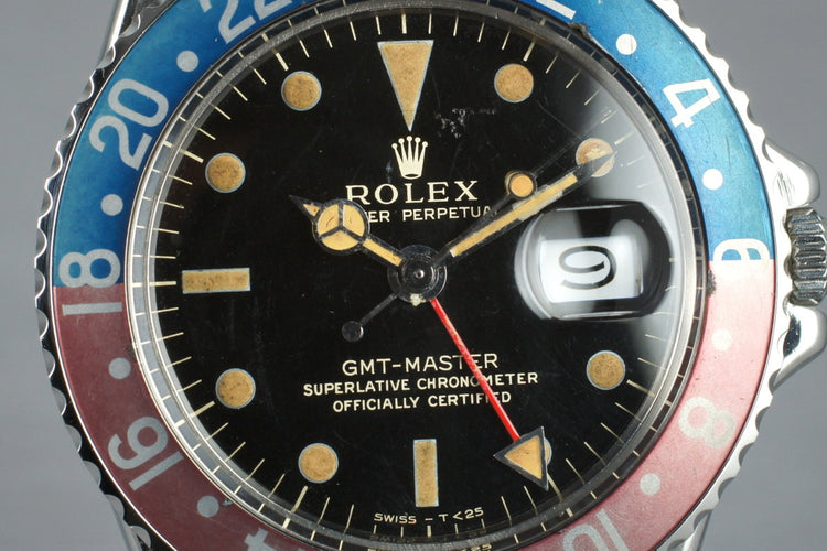 1965 Rolex GMT 1675 Glossy Gilt Dial