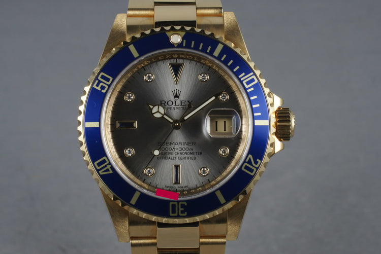 2008 Submariner Submariner 16618 with Gray Serti Dial