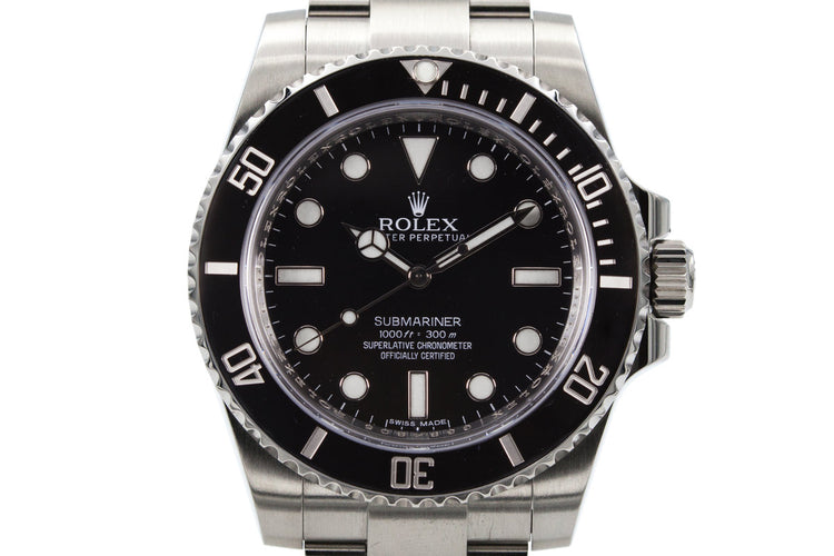 2013 Rolex Ceramic Submariner 114060 with Box and Papers