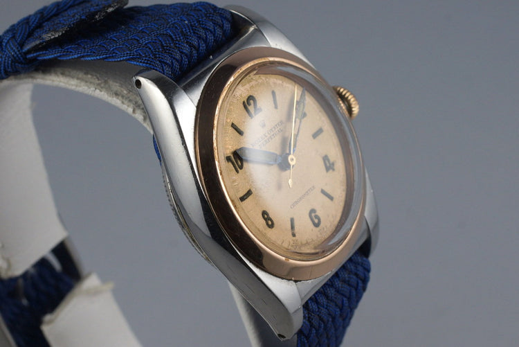 1944 Rolex Two Tone RG Bubble Back 3133
