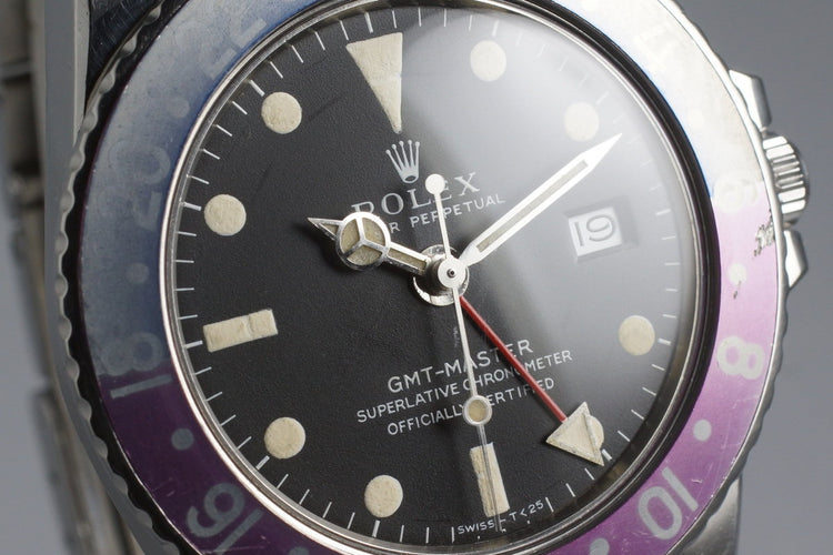 1971 Rolex GMT 1675 Mark I Dial and Fuchsia Insert