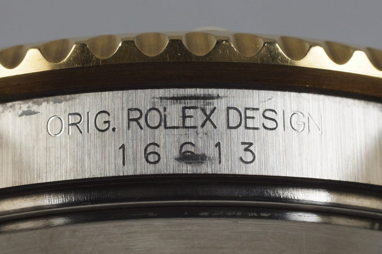 1999 Rolex Two Tone Blue Submariner 16613