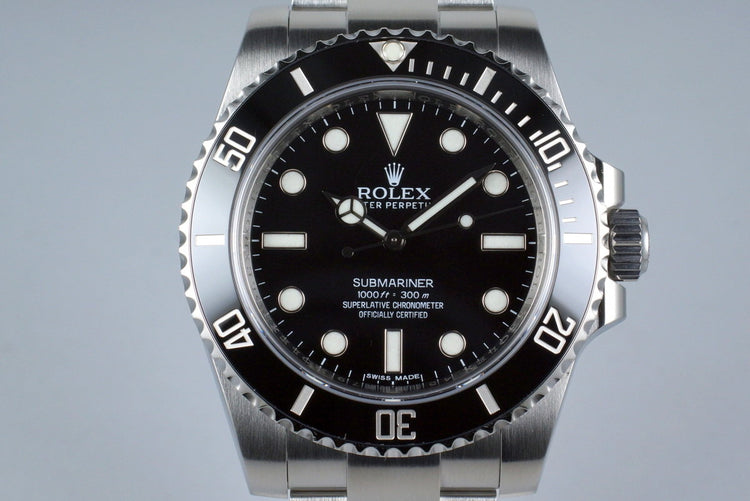 2013 Rolex Submariner 114060 with Box and Papers