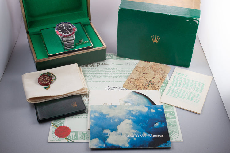 1978 Rolex GMT-Master 1675 "Pepsi" with Box and Papers