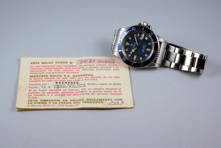 1970 Tudor Submariner 7021/0 Blue Snowflake with Papers