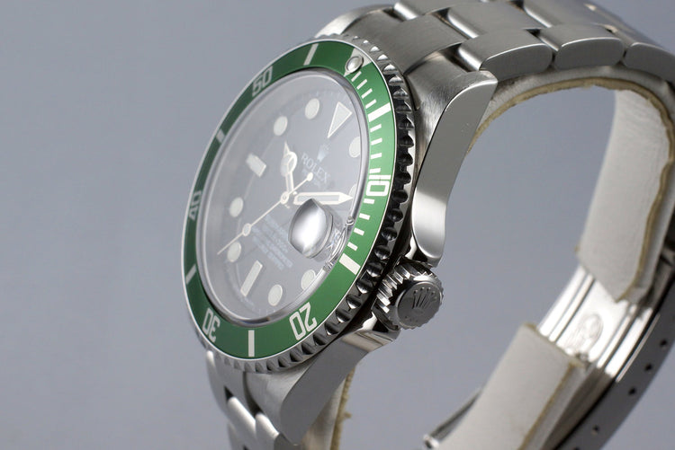 2006 Rolex Green Submariner 16610LV