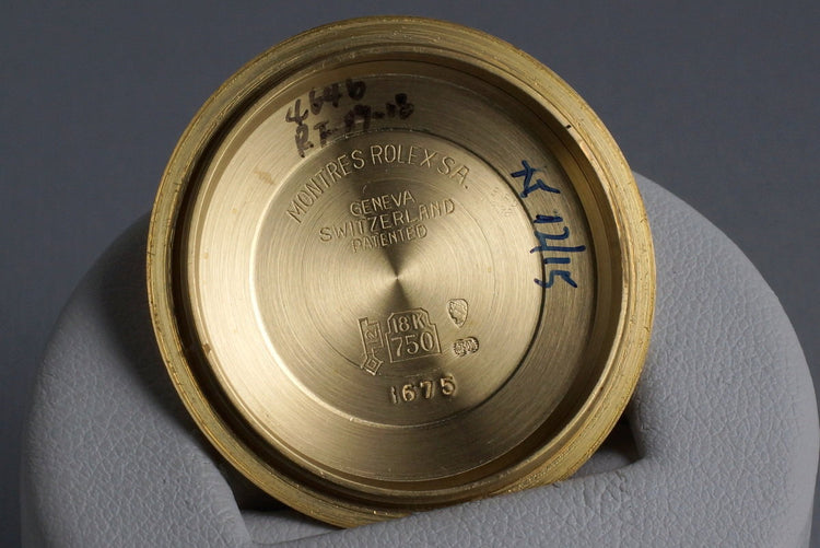 1975 Rolex YG GMT 1675 Black Dial