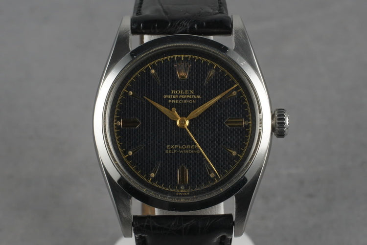 1953 Rolex Explorer 6298 with Gilt Waffle Dial