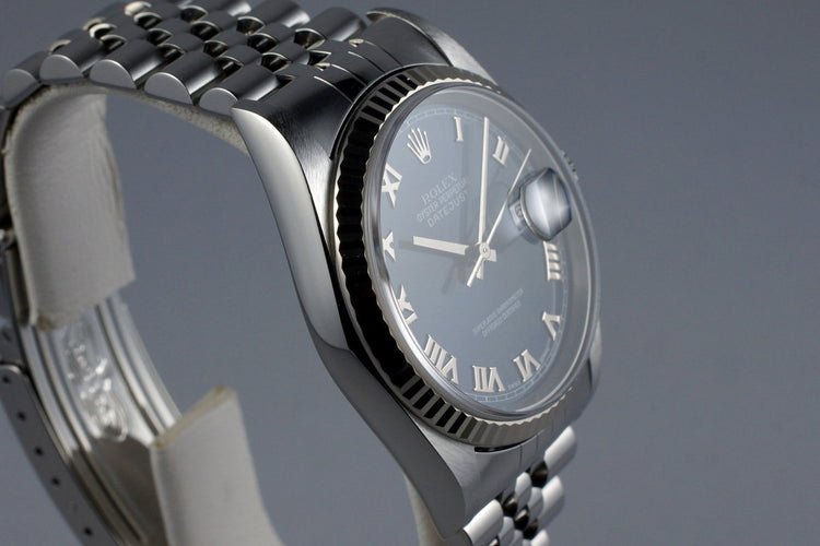 2001 Rolex DateJust 16234 Blue Roman Dial