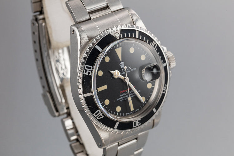 1970 Rolex Red Submariner 1680 MK IV with Box and Papers