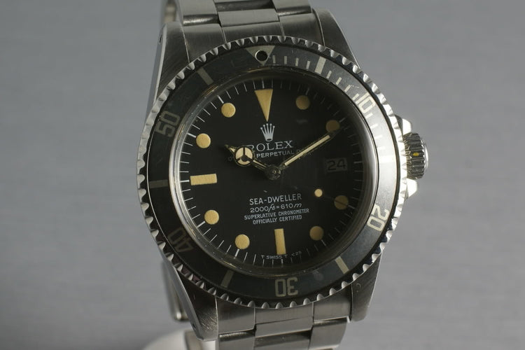 Rolex Sea Dweller 1665 Rail Dial