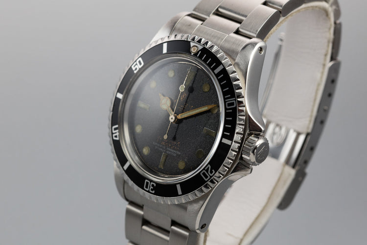 1964 Rolex Points Crown Guard Submariner 5512 Gilt 4 Line "Spider" Dial