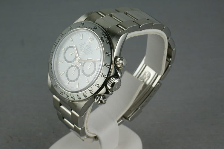 Rolex SS Zenith Daytona 16520 Box and Papers and RSC service papers