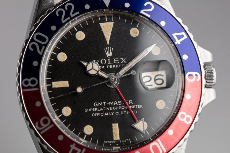 1970 Rolex GMT-Master 1675 with Service Papers