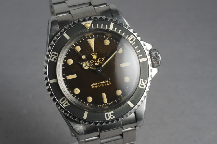 1966 Rolex Submariner 5513 with Gilt Tropical Brown Dial